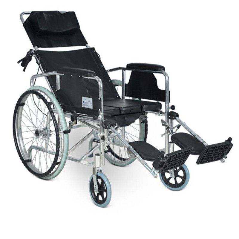 轮椅铝合金老人残疾人折叠带坐便便携多功能老年人代步车手推车